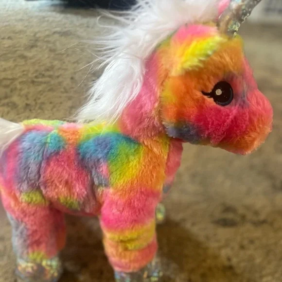 14” Colorful,watercolor,tie dye,Unicorn plush build a bear workshop - Picture 6 of 6